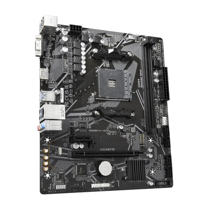 GIGABYTE MB Sc AM4 A520M K V2, AMD A520M, 2xDDR4, 1xHDMI, 1xVGA, mATX