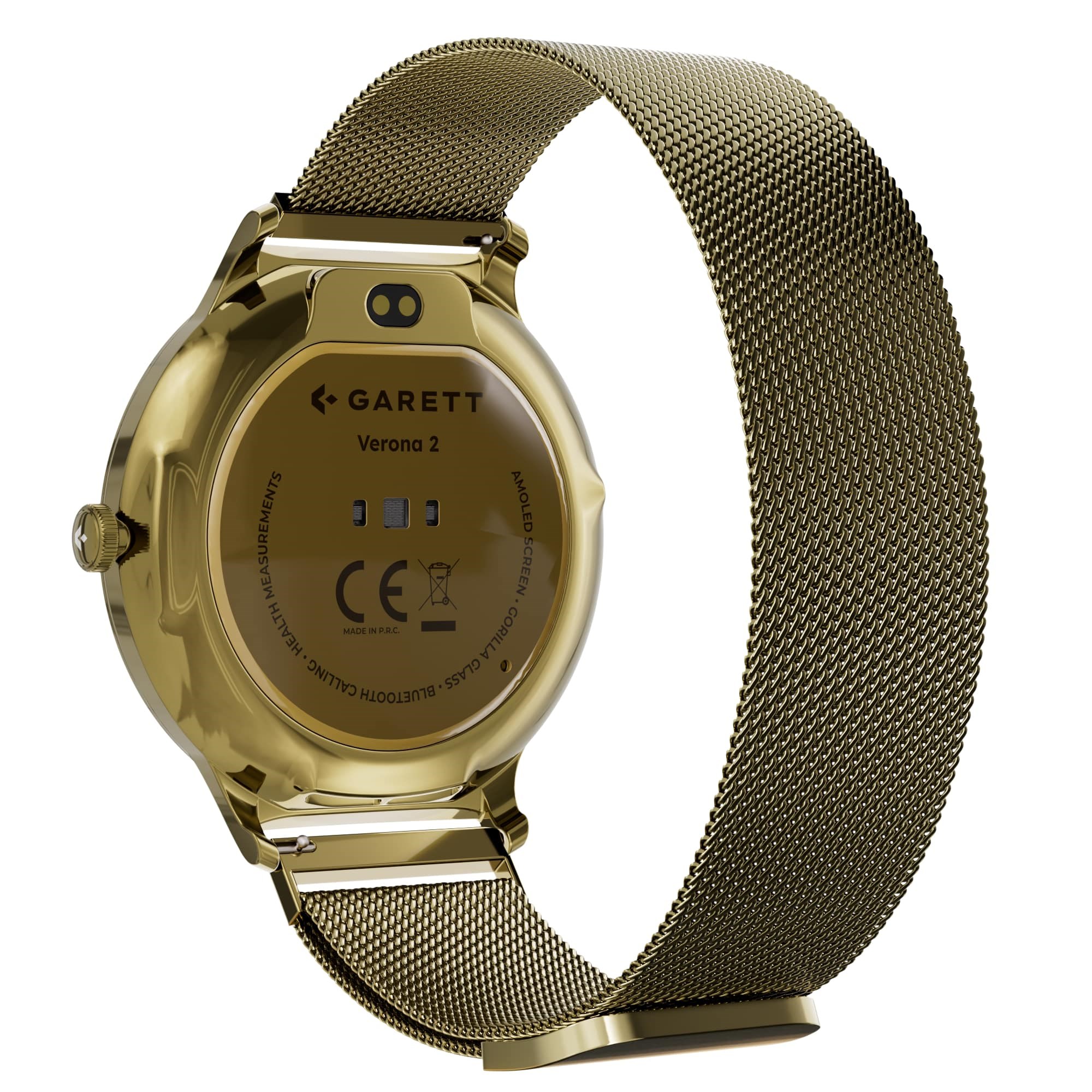 Garett Smartwatch Verona 2 zlatá MESH steel