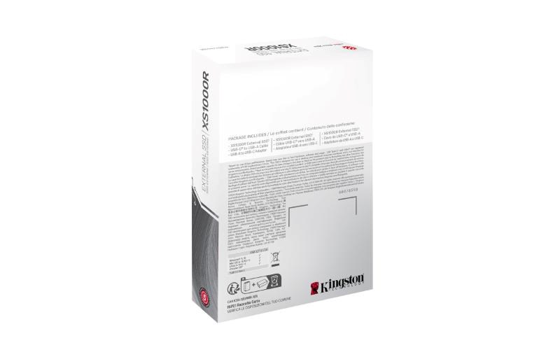Kingston Externí SSD 1TB XS1000, USB 3.2, červená