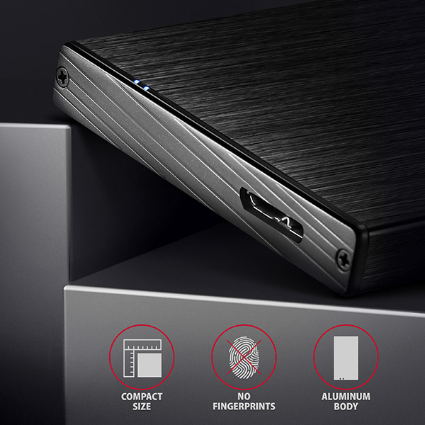 AXAGON EE25-XA6, USB 5Gbps - SATA 6G, 2.5" kovový ALINE box