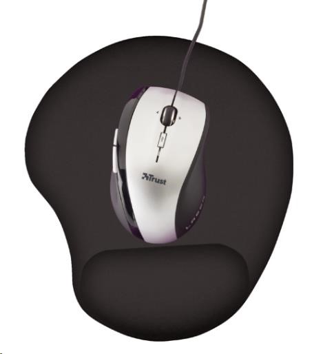 TRUST Podložka pod myš Bigfoot Gel Mouse Pad, černá, gelová