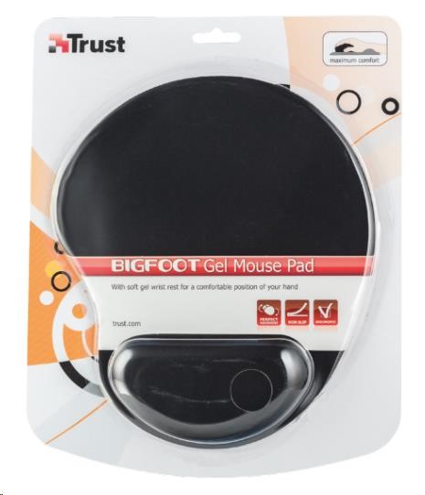 TRUST Podložka pod myš Bigfoot Gel Mouse Pad, černá, gelová