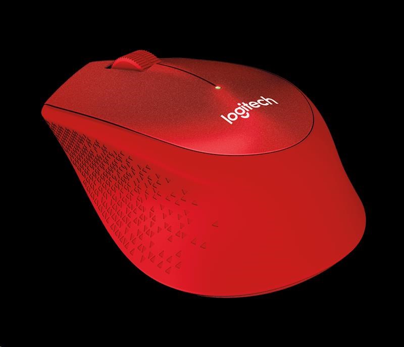 Logitech Wireless Mouse M330 Silent Plus, red