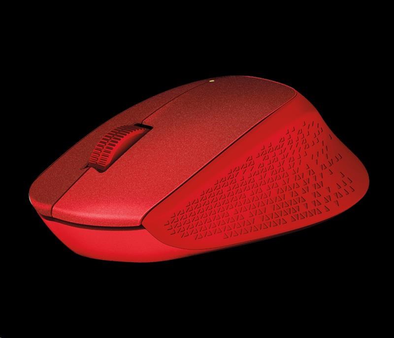Logitech Wireless Mouse M330 Silent Plus, red