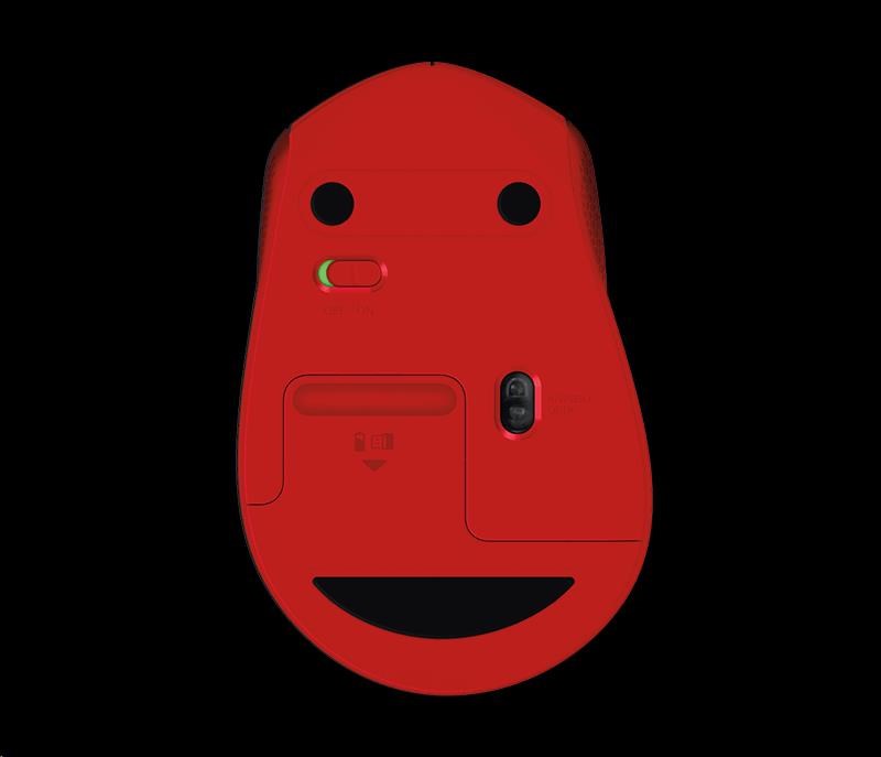 Logitech Wireless Mouse M330 Silent Plus, red