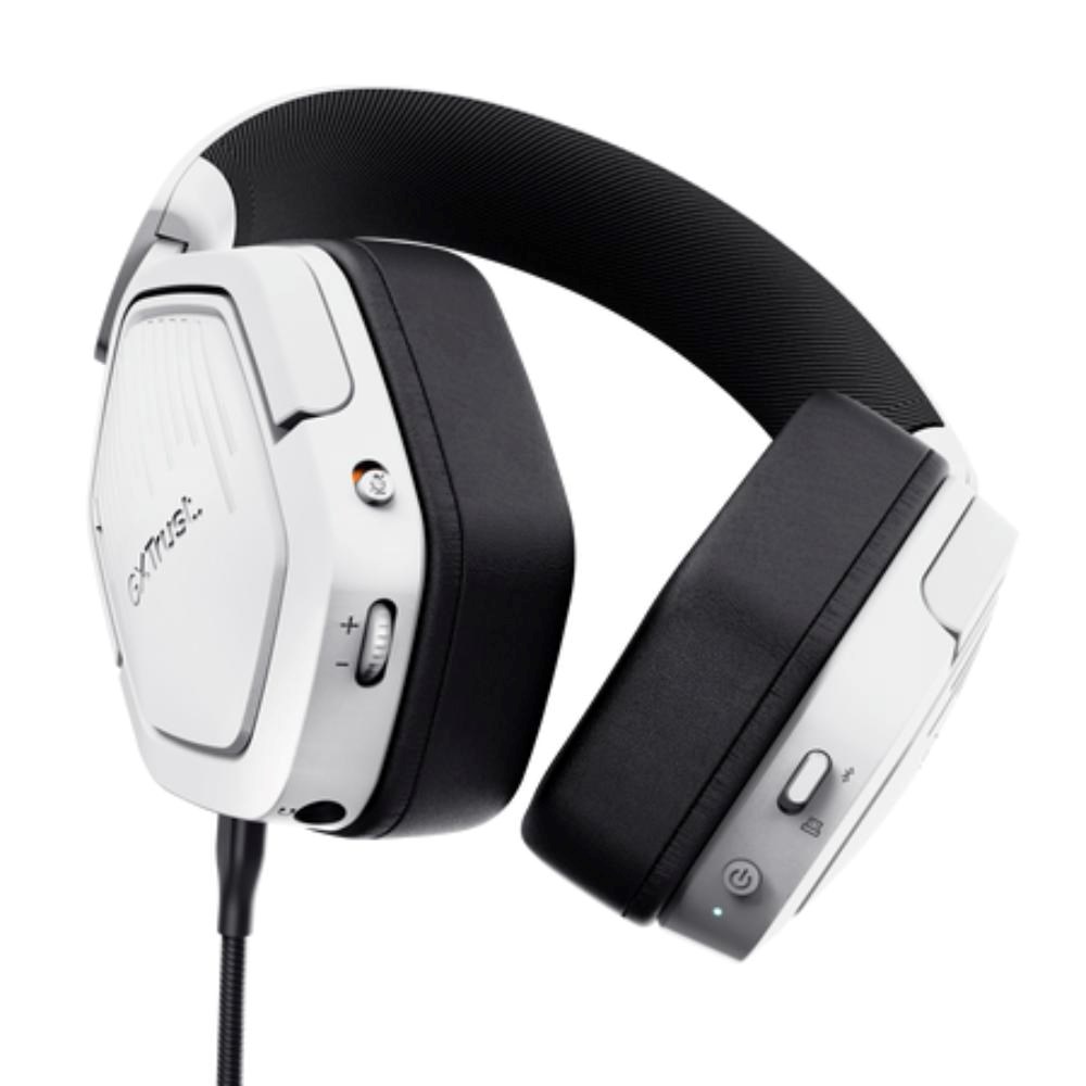 TRUST Herní sluchátka GXT 493W Carus, Bluetooth, 2.4GHz, bílá