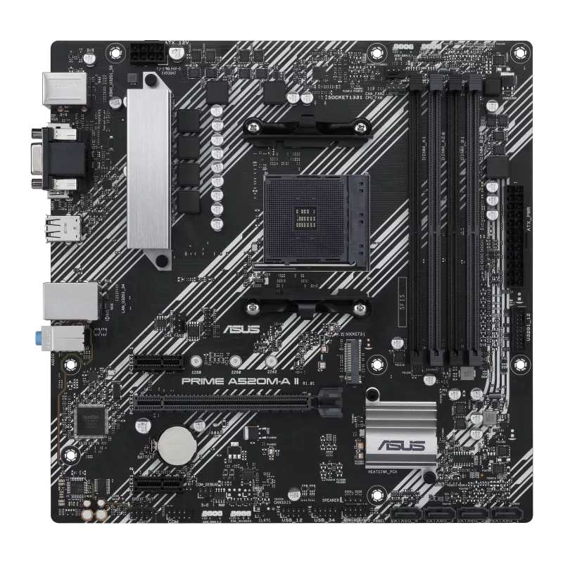 ASUS MB Sc AM4 PRIME A520M-A II CSM, AMD A520, 4xDDR4, 1xDP, 1xHDMI, 1xVGA, mATX