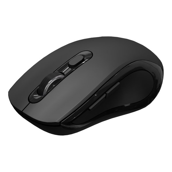 C-TECH myš Dual mode WLM-12BK, bezdrátová, 1600DPI, 6 tlačítek, černá, USB nano receiver