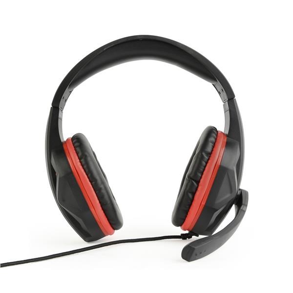 GEMBIRD sluchátka s mikrofonem GHS-03, gaming, černo-červená