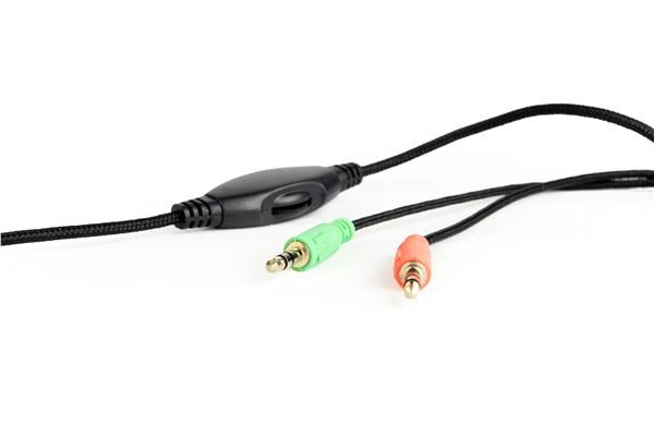 GEMBIRD sluchátka s mikrofonem GHS-03, gaming, černo-červená