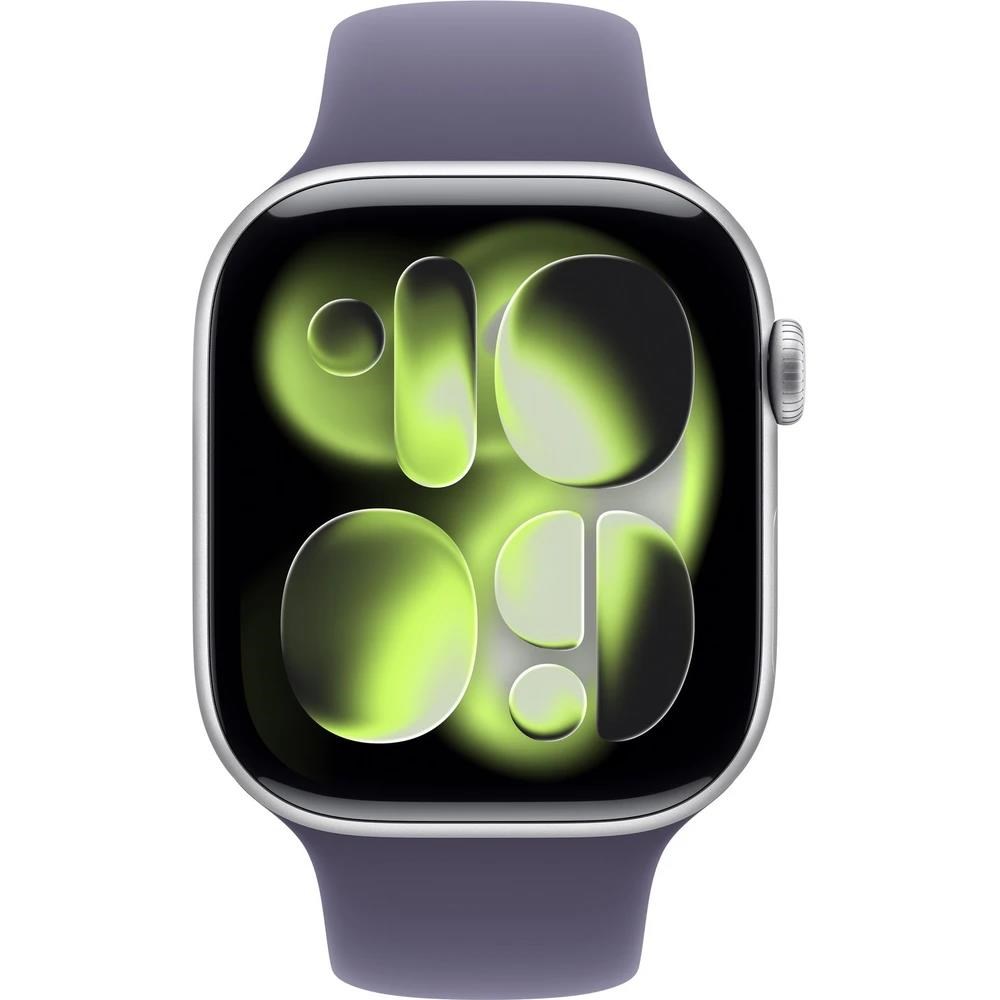 Apple Watch Series 11 GPS 42mm Silver Aluminium Case with Purple Fog Sport Band - S/M