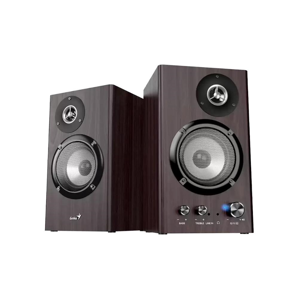 GENIUS Reproduktor SP-HF1812BT, BT, 3.5mm jack, 50W, tmavé dřevo