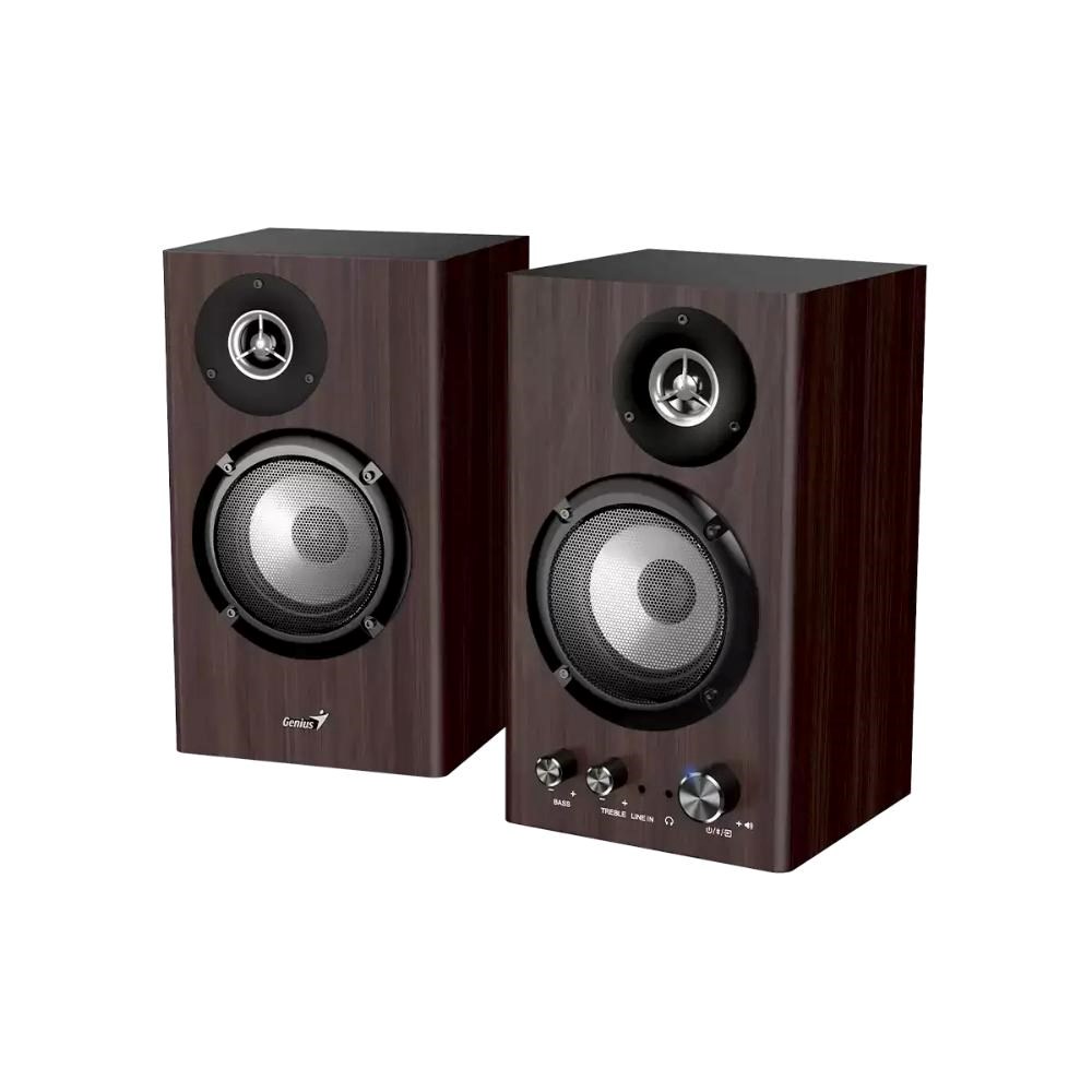 GENIUS Reproduktor SP-HF1812BT, BT, 3.5mm jack, 50W, tmavé dřevo