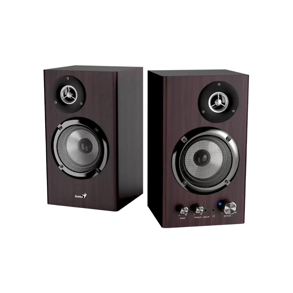 GENIUS Reproduktor SP-HF1812BT, BT, 3.5mm jack, 50W, tmavé dřevo
