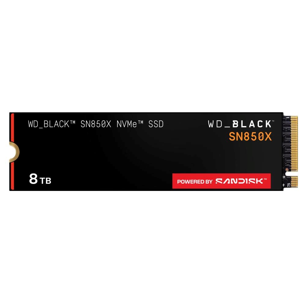 WD BLACK SSD NVMe 8TB PCIe SN850X Powered by SanDisk, Gen4, (R:7200, W:6600MB/s)