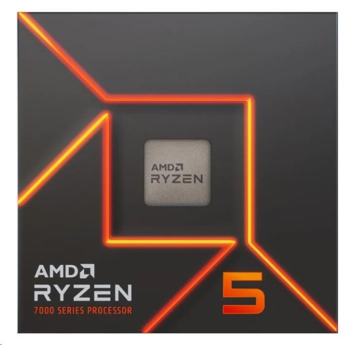 CPU AMD RYZEN 5 7600, 6-core, 3.8GHz, 38MB cache, 65W, socket AM5, BOX