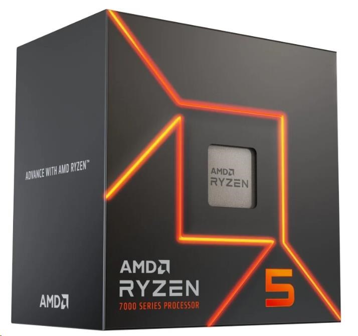 CPU AMD RYZEN 5 7600, 6-core, 3.8GHz, 38MB cache, 65W, socket AM5, BOX