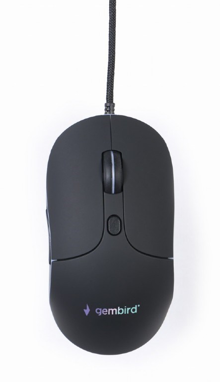 GEMBIRD myš MUS-UL-02, podsvícená, černá, 2400DPI, USB