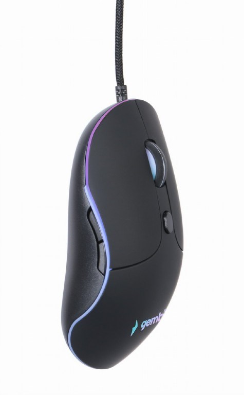 GEMBIRD myš MUS-UL-02, podsvícená, černá, 2400DPI, USB