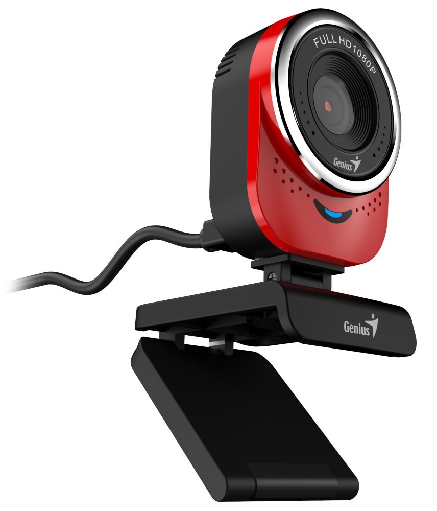 GENIUS webkamera QCam 6000/ červená/ Full HD 1080P/ USB2.0/ mikrofon