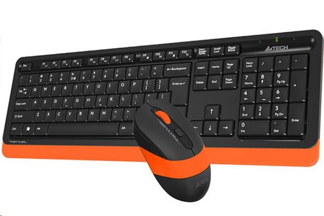 A4tech FG1010 FSTYLER set bezdr. klávesnice + myši, oranžová barva
