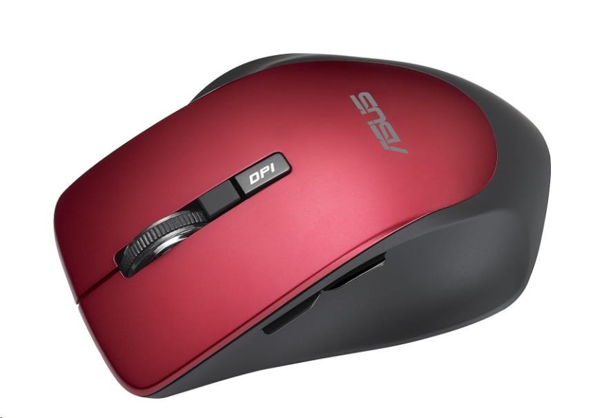 ASUS WT425 Optická myš, bezdrátová, červená