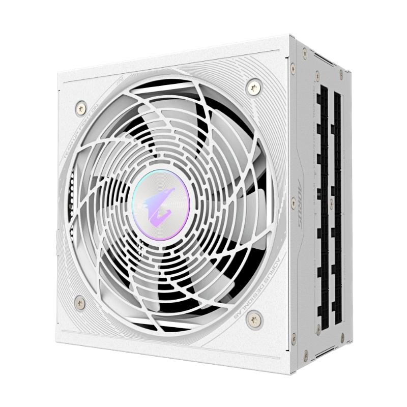 GIGABYTE zdroj AE1000PM PG5, 1000W, 80+ Platinum, 120mm fan, bílá