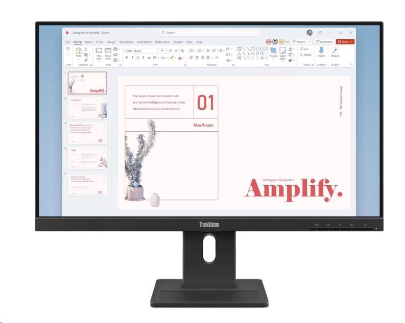 LENOVO LCD ThinkVision E27-40 - 27",IPS,16:9,1920x1080,178/178,4/6ms,300cd/m2,1500:1,HDMI,DP,VGA,VESA,PIVOT,3Y
