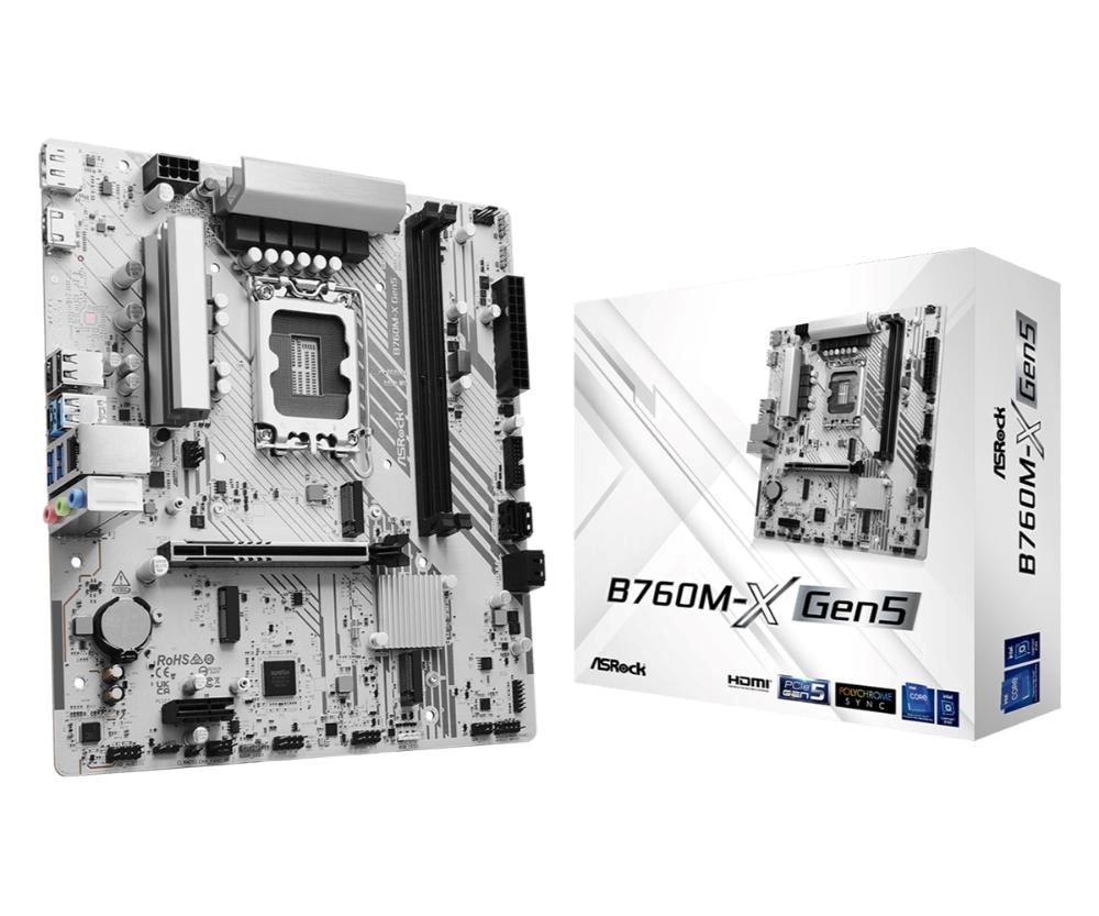 ASRock MB Sc LGA1700 B760M-X Gen5, Intel B760, 2xDDR5, 1xDP, 1xHDMI, mATX