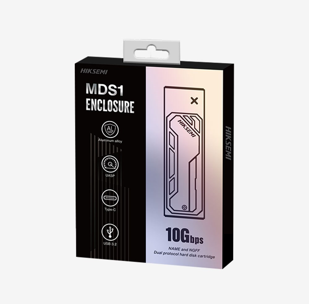 HIKSEMI externí box MDS1, M.2 SATA NVMe Enclosure, Až 2280, černá