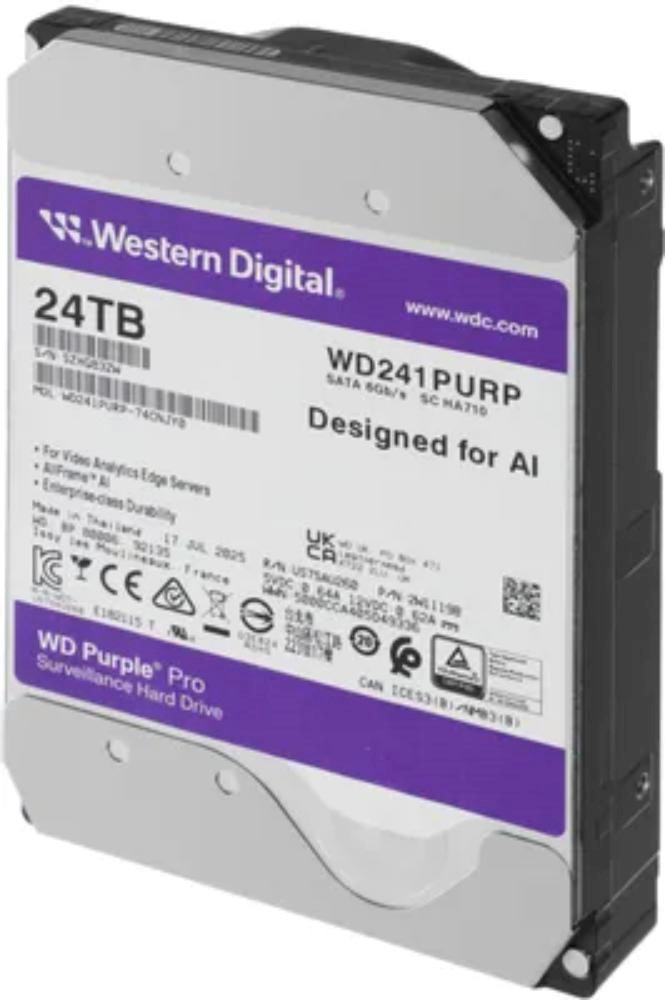 WD PURPLE PRO WD241PURP 24TB, SATA III 3.5", 512MB 7200RPM, 287MB/s, CMR