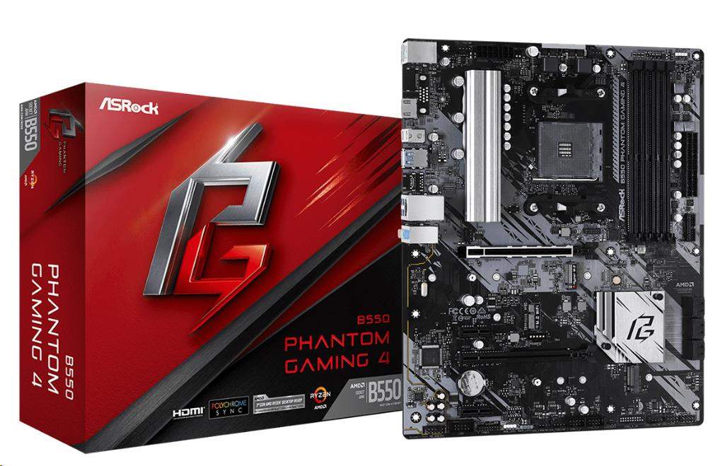 ASRock MB Sc AM4 B550 Phantom Gaming 4, AMD B550, 4xDDR4, HDMI