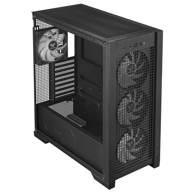 ASUS case TUF GAMING CASE (GT302) TG, Mid Tower, 4x 140mm ARGB Fan, černá