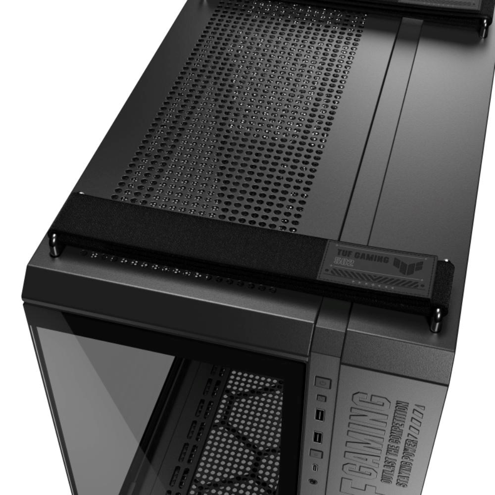 ASUS case TUF GAMING GT502 HORIZON, Mid Tower, průhledná bočnice, 4x 120mm ARGB Fan, černá