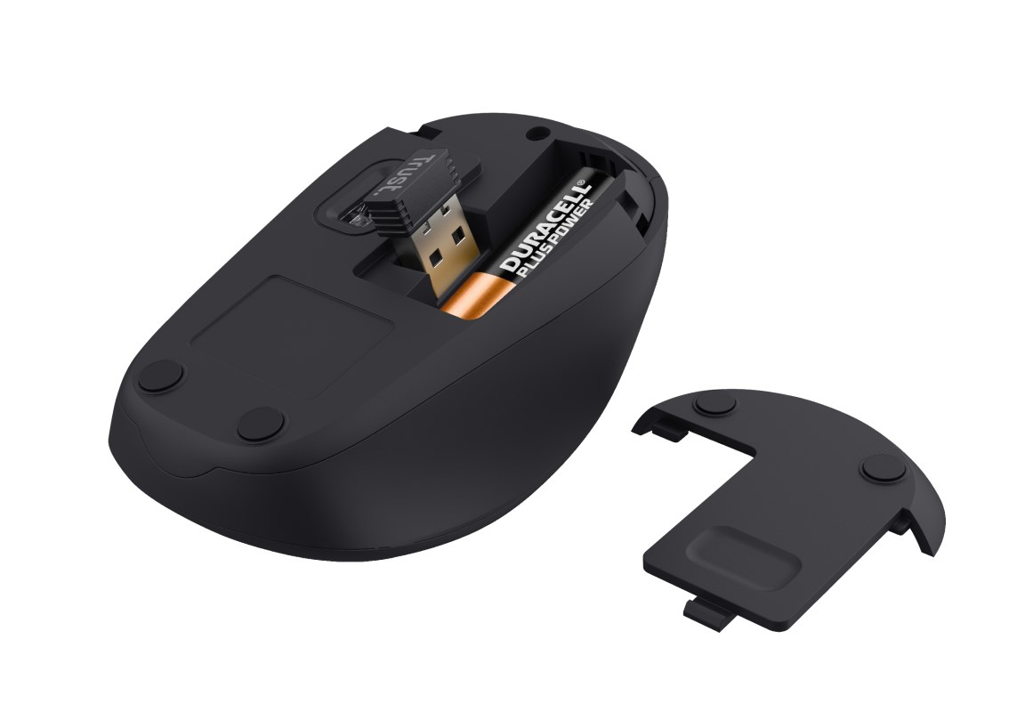 TRUST myš TM-201 WIRELESS MOUSE ECO, optická, černá