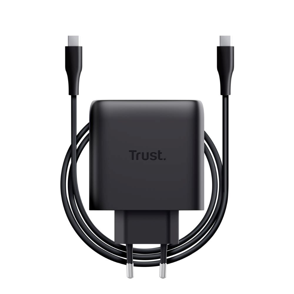 TRUST GaN Nabíječka MAXO 65W 2-Port, USB-C, černá