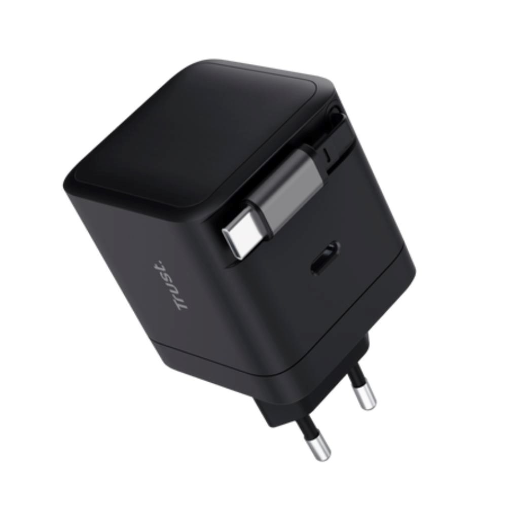TRUST Nabíječka MAXO 65W, s kabelem, USB-C, černá
