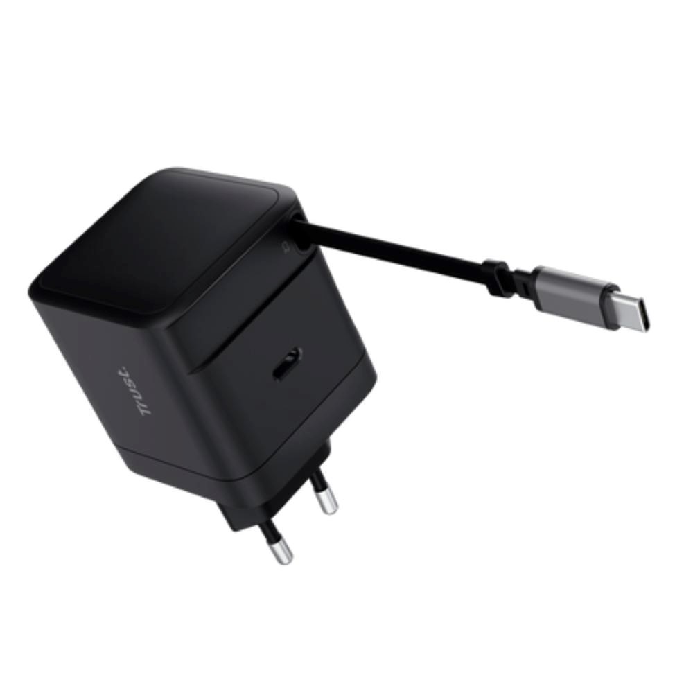 TRUST Nabíječka MAXO 65W, s kabelem, USB-C, černá