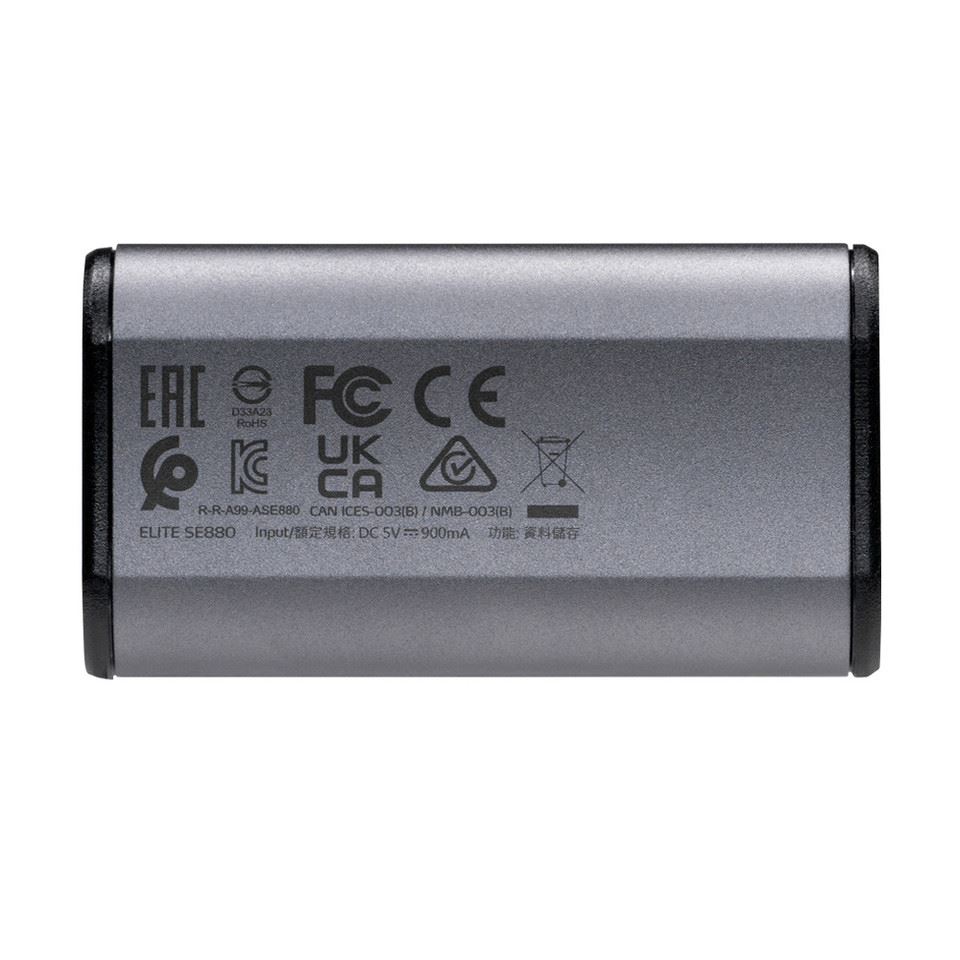 ADATA Externí SSD 1TB SE880, USB-C 3.2 Gen 2x2, R:2000/W:2000MB/s, šedá