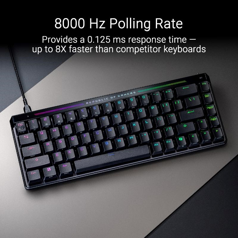 ASUS Klávesnice ROG FALCHION ACE HFX, Mechanická, Magnetický switch, USB, US, černá