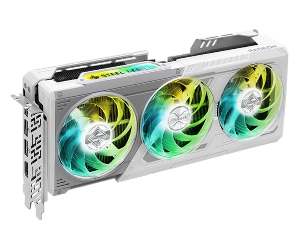 ASRock VGA AMD Radeon RX 9070 XT Steel Legend 16GB, RX 9070 XT, 16GB GDDR6, 3xDP, 1xHDMI