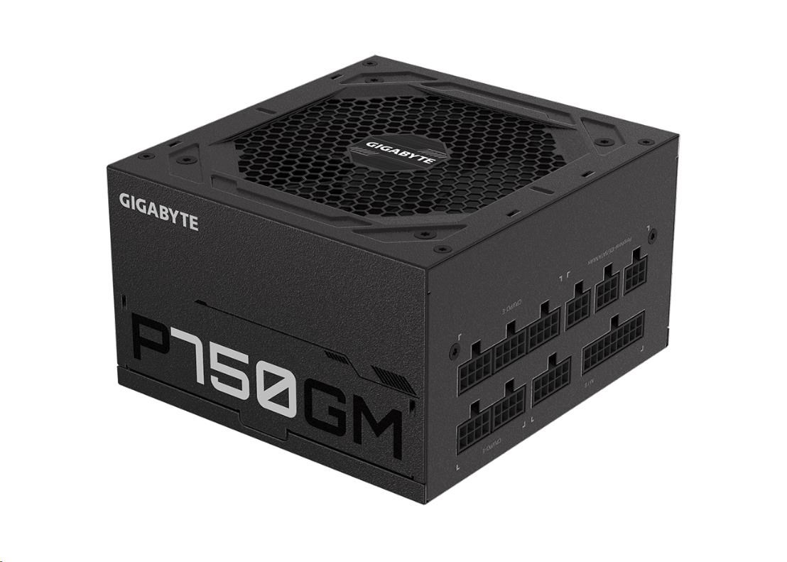 GIGABYTE zdroj P750GM, 750W, 80plus gold, modular, 120 mm fan