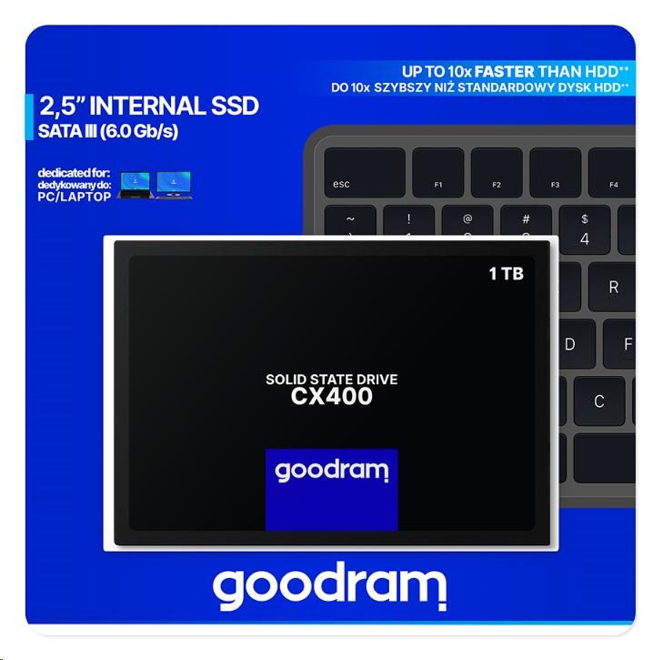 GOODRAM SSD CX400 Gen.2 1TB, SATA III, 2.5", (R:550/W:500MB/s)