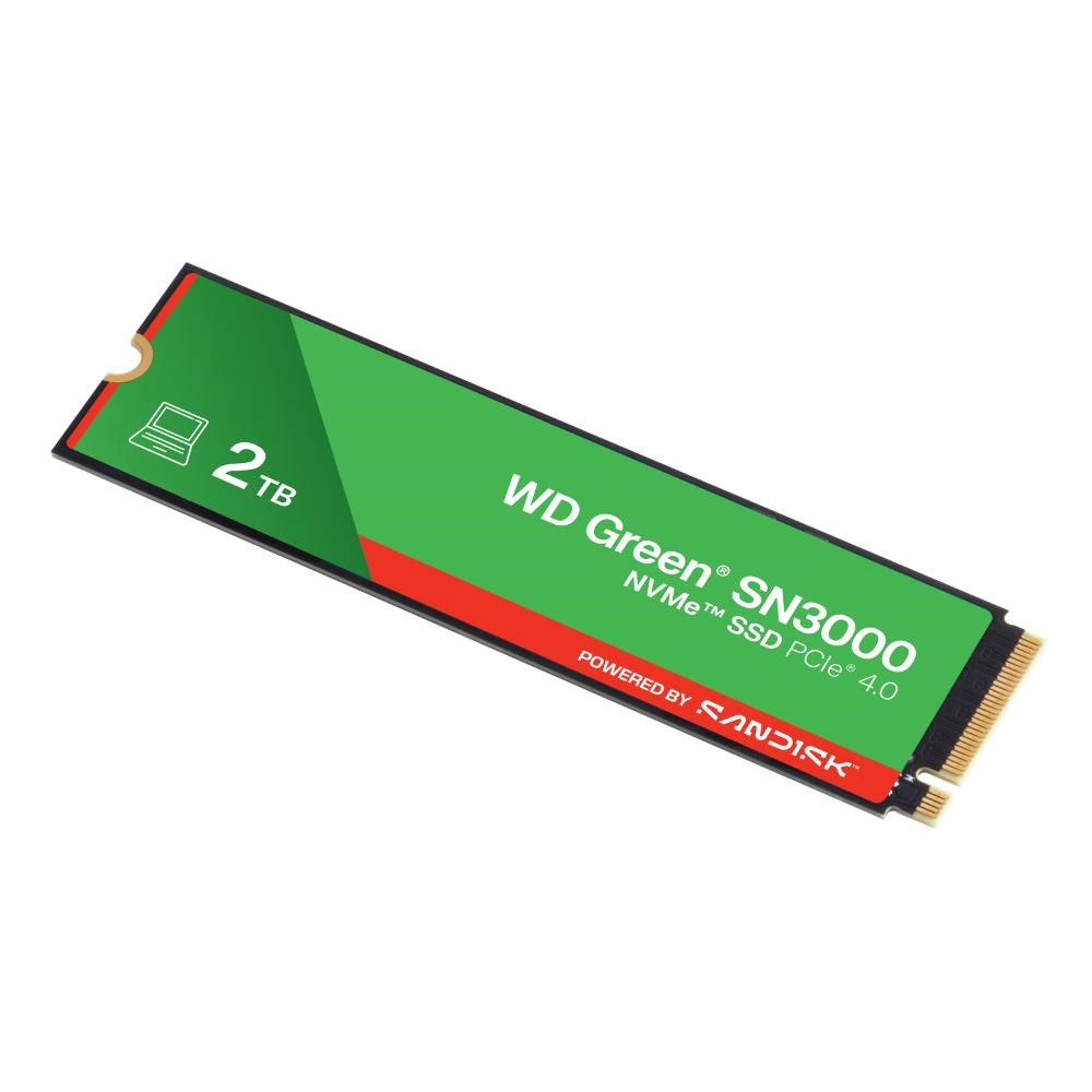 WD GREEN SSD 2TB SN3000 Powered by SanDisk, PCIe Gen4x4, M.2 2280, (R:5000/W:4200 MB/s)