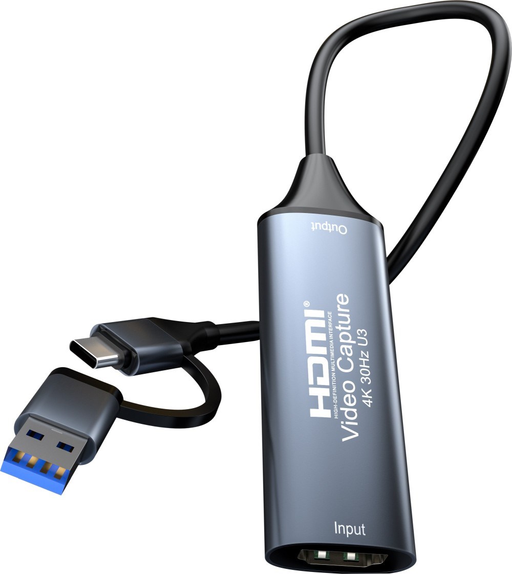 PREMIUMCORD HDMI capture/grabber pro záznam Video/Audio signálu do počítače s konektorem USB3.0 a USB-C