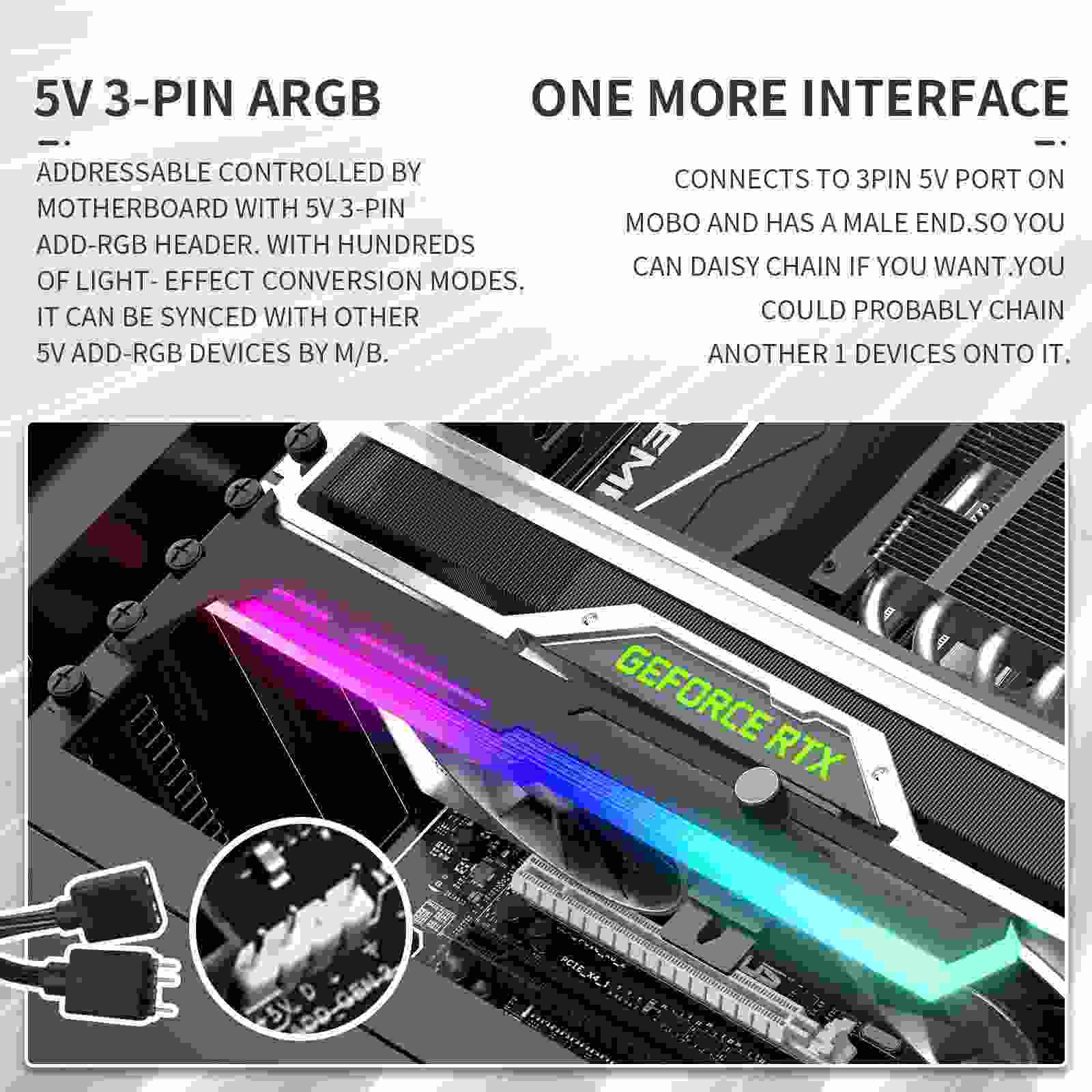 1stCool Podpěra GPU Kovový držák ARGB, černá