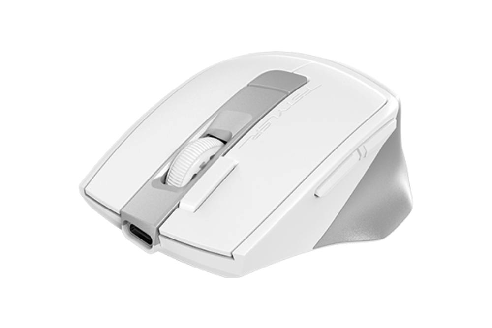 A4tech FB45CS Air2 FStyler, bezdrátová tichá kancelářská myš, BT+2,4GHz, bílá