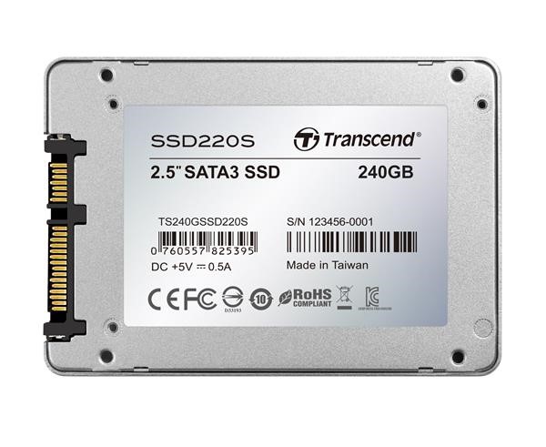 TRANSCEND SSD 220S 240GB, SATA III 6Gb/s, TLC, Aluminum case