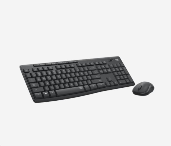 Logitech Silent Wireless Combo MK295, bezdrátová klávesnice + myš, 2.4 GHz, CZ/SK, Graphite