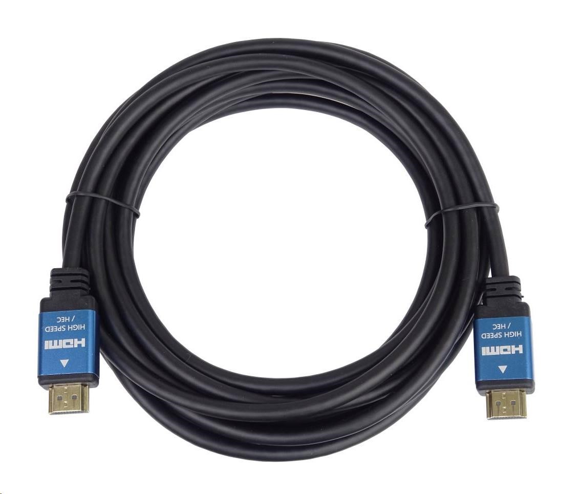 PREMIUMCORD Kabel HDMI - Ultra HDTV, 2m (kovové, zlacené konektory)